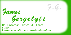 fanni gergelyfi business card